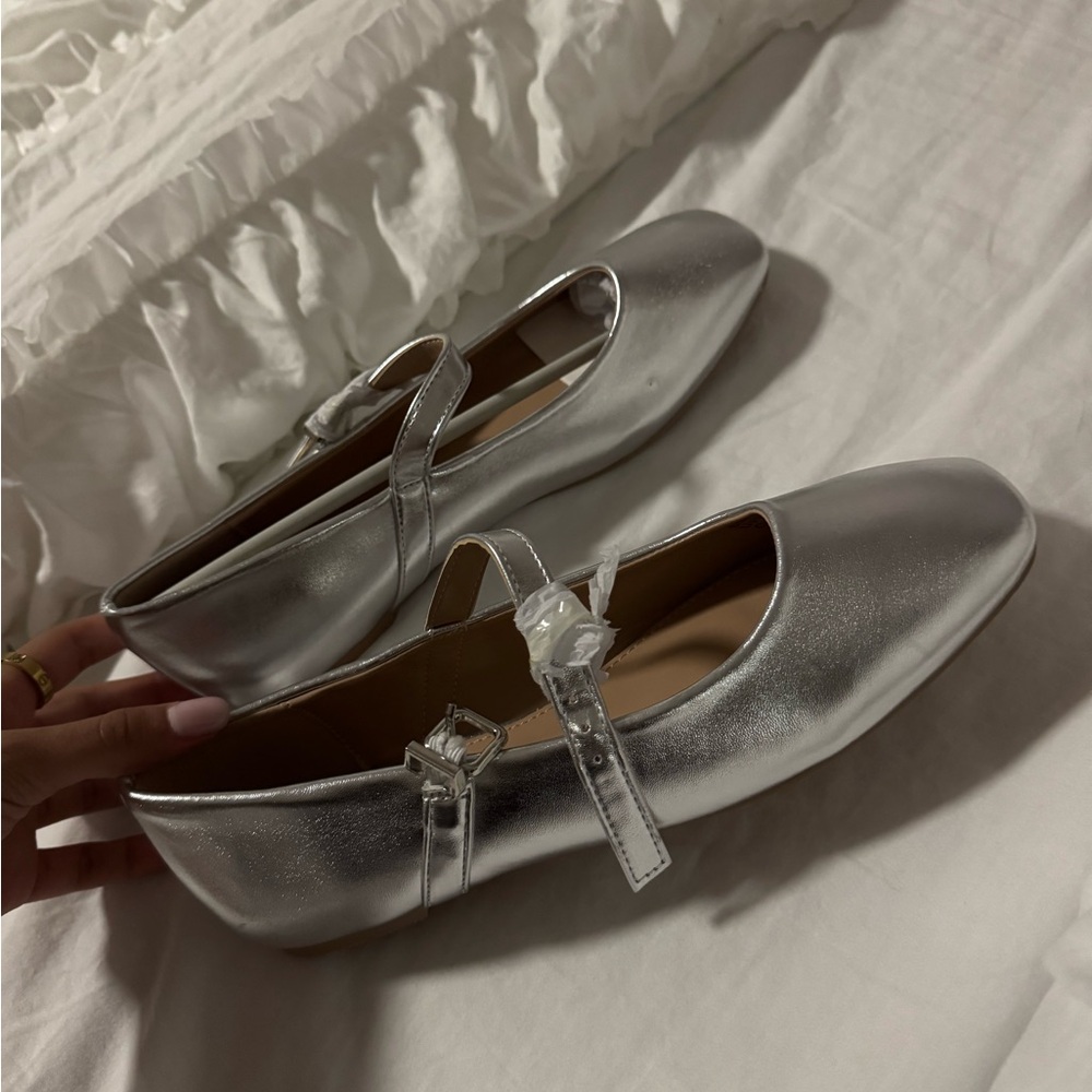 Silver Women's Mary Jane Shoes